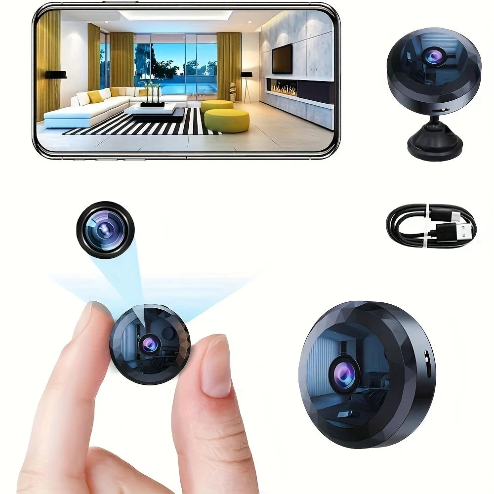 Mini Cámara WiFi Inalámbrica 1080P | Batería Recargable | Visión Nocturna | Detección de Movimiento