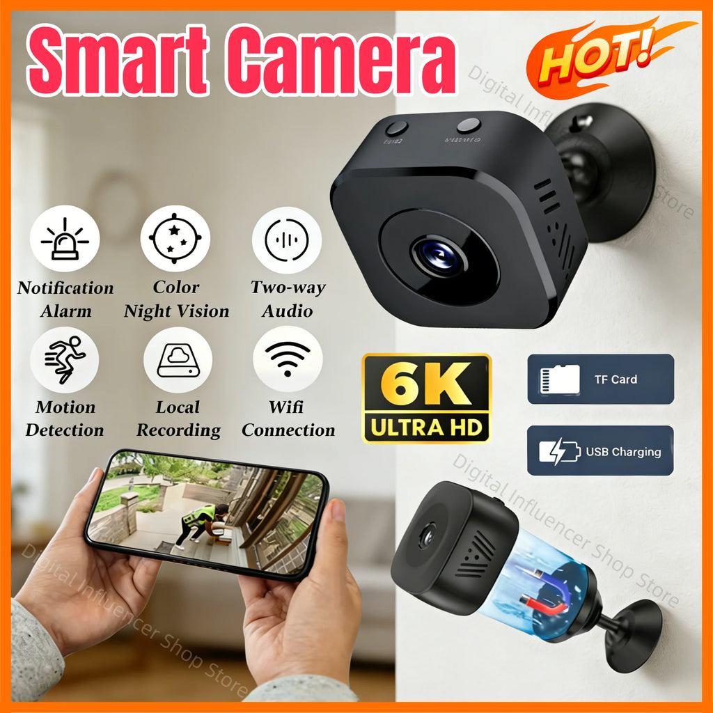Cámara de Seguridad 4K WiFi | Interior y Exterior IP65 | Visión Nocturna a Color | Audio Bidireccional