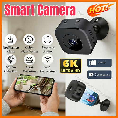Cámara de Seguridad 4K WiFi | Interior y Exterior IP65 | Visión Nocturna a Color | Audio Bidireccional