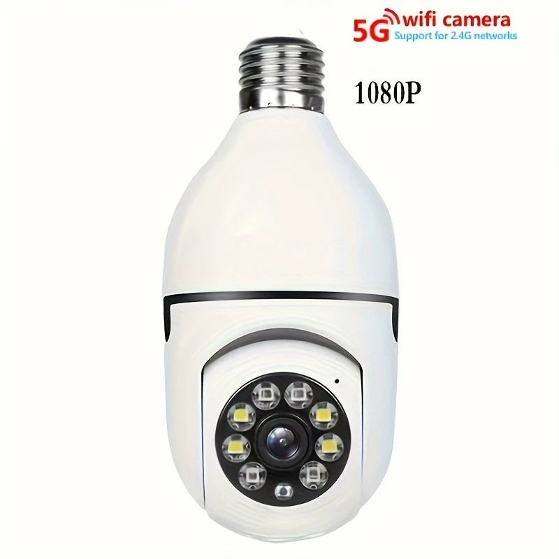 Cámara de Seguridad Bombilla WiFi 5GHz 360° – Visión Nocturna, Audio Bidireccional y Control por App