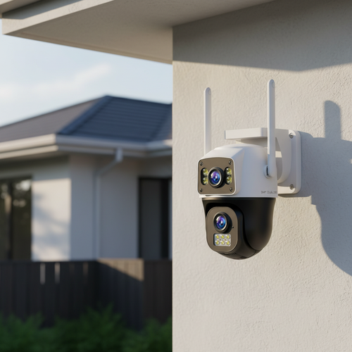 Cámara de Seguridad Exterior 3MP Doble Lente